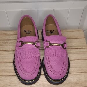 Dr. Martens Adrian Snaffle Fuchsia Fringe Loafers